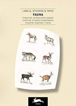 portada Fauna: Label & Sticker Book (Multilingual Edition)