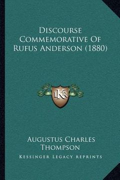 portada discourse commemorative of rufus anderson (1880) (en Inglés)