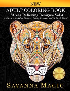 portada Adult Coloring Book: (Volume 4 of Savanna Magic Coloring Books) (en Inglés)