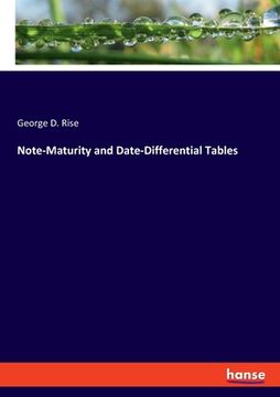 portada Note-Maturity and Date-Differential Tables (en Inglés)