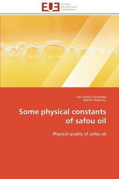 portada some physical constants of safou oil (in English)