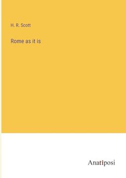 portada Rome as it is (en Inglés)