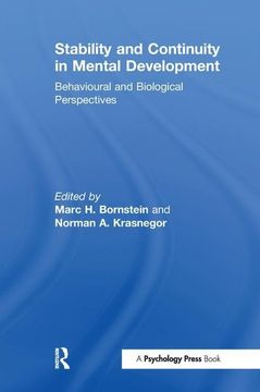 portada Stability and Continuity in Mental Development: Behavioral and Biological Perspectives (in English)