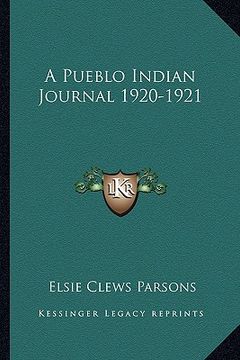 portada a pueblo indian journal 1920-1921 (en Inglés)