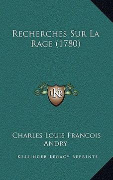 portada Recherches Sur La Rage (1780) (en Francés)