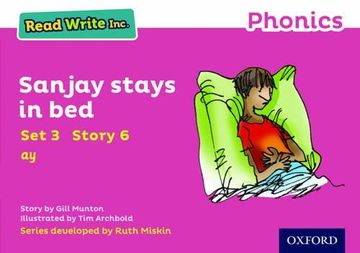 portada Read Write Inc. Phonics: Pink set 3 Storybook 6 Sanjay Stays in bed 