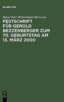 portada Festschrift für Gerold Bezzenberger zum 70. Geburtstag am 13. März 2000 (en Alemán)