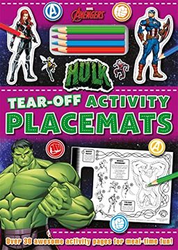 portada Marvel Avengers Hulk: Tear-Off Activity Placemats (With Games, Puzzles, Colouring, and More! )