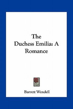 portada the duchess emilia: a romance (in English)