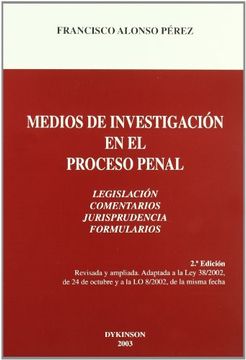 portada MEDIOS DE INVESTIGACION EN EL PROCESO PENAL (in Spanish)