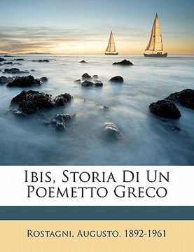 portada Ibis, Storia Di Un Poemetto Greco (in Italian)