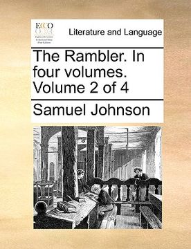 portada the rambler. in four volumes. volume 2 of 4 (en Inglés)