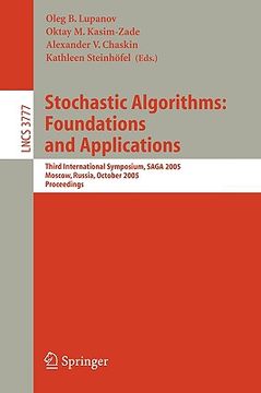 portada stochastic algorithms: foundations and applications: third international symposium, saga 2005, moscow, russia, october 20-22, 2005
