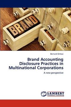 portada brand accounting disclosure practices in multinational corporations (en Inglés)