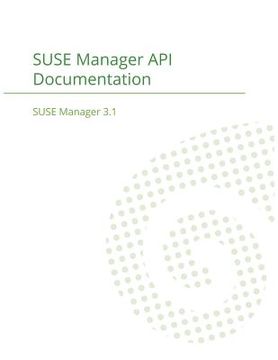 portada SUSE Manager 3.1: API Documentation (in English)