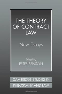 portada The Theory of Contract Law: New Essays (Cambridge Studies in Philosophy and Law) (in English)