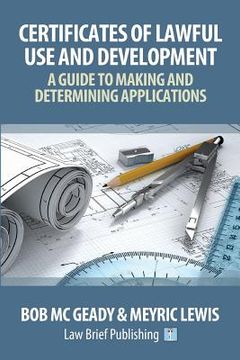 portada 'Certificates of Lawful Use and Development: A Guide to Making and Determining Applications (in English)