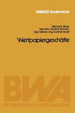 portada Wertpapiergeschäfte (en Alemán)
