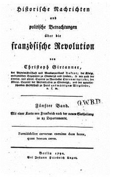 portada Historische Nachrichten und politische Betrachtungen über die französische Revolution (in German)