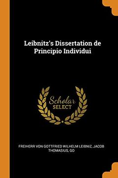 portada Leibnitz's Dissertation de Principio Individui 