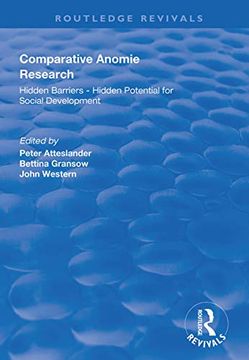 portada Comparative Anomie Research: Hidden Barriers - Hidden Potential for Social Development (en Inglés)