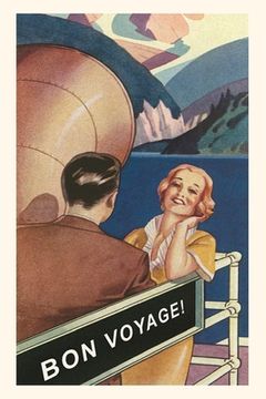 portada Vintage Journal Couple on Cruise Deck Travel Poster (en Inglés)