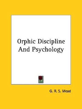 portada orphic discipline and psychology (in English)