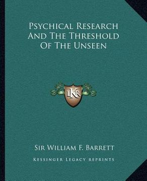 portada psychical research and the threshold of the unseen (in English)