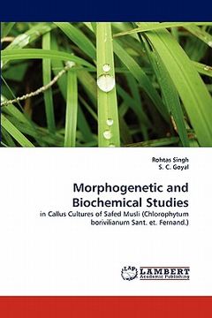 portada morphogenetic and biochemical studies (in English)