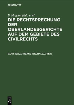 portada (Jahrgang 1919, Halbjahr 2. ) (German Edition) [Hardcover ] (en Alemán)