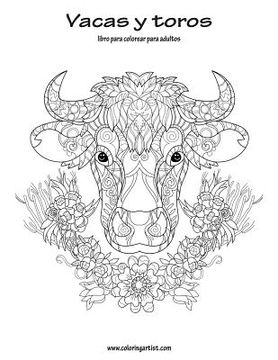 portada Vacas y toros libro para colorear para adultos 1