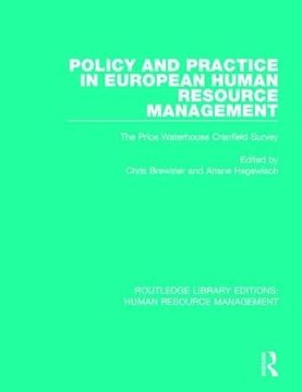 portada Policy and Practice in European Human Resource Management: The Price Waterhouse Cranfield Survey (en Inglés)