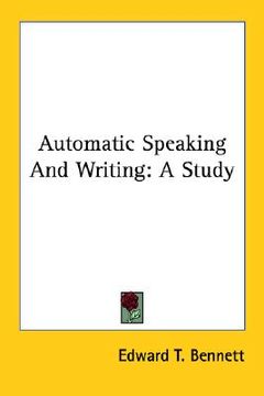 portada automatic speaking and writing: a study (en Inglés)