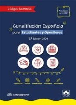 portada Constitucion Española Para Estudiantes y Opositores 2024