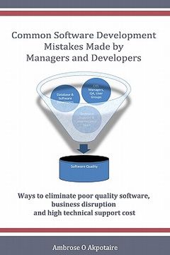 portada common software development mistakes made by managers and developers (en Inglés)