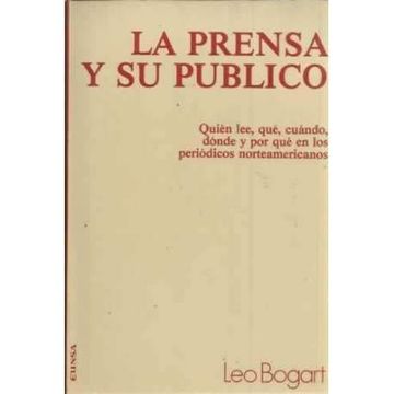 portada La Prensa y su Público (in Spanish)