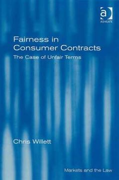 portada fairness in consumer contracts: the case of unfair terms (en Inglés)