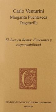 portada El Juez en Roma: Funciones y Responsabilidad (in Spanish)