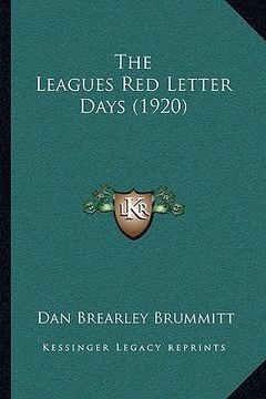 portada the leagues red letter days (1920) (en Inglés)