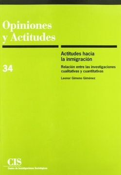 portada Actitudes Hacia la InmigracióN: RelacióN Entre las Investigaciones Cualitativas y Cuantitativas (in Spanish)