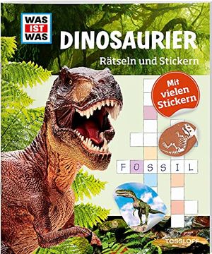 portada Rätseln und Stickern: Dinosaurier (Was ist was - Rätselhefte) (en Alemán)