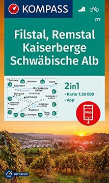 portada Kompass Wanderkarte 777 Filstal, Remstal, Kaiserberge, Schwäbische alb 1: 50. 000 (en Alemán)