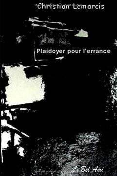 portada Plaidoyer Pour L’Errance (en Francés)