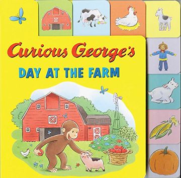 portada Curious George's Day at the Farm (Tabbed Lift-the-Flap) (en Inglés)