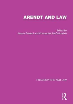 portada Arendt and Law (en Inglés)