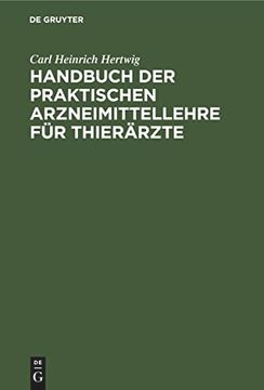portada Handbuch der Praktischen Arzneimittellehre für Thierärzte (en Alemán)
