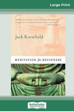 portada Meditation For Beginners (16pt Large Print Edition) (in English)