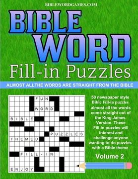 portada Bible Word Fill-in Puzzles Volume 2: Fun Word Fill-in puzzles with words straight out of the Bible (in English)