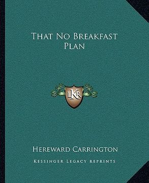 portada that no breakfast plan