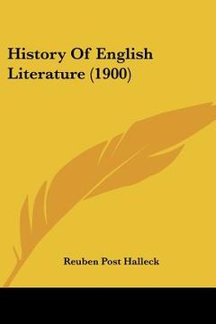 portada history of english literature (1900) (en Inglés)